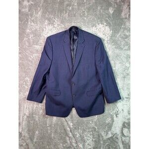 Lauren Ralph Lauren Sport Coat Mens 48R Navy Blue Wool Two Buttons Blazer
